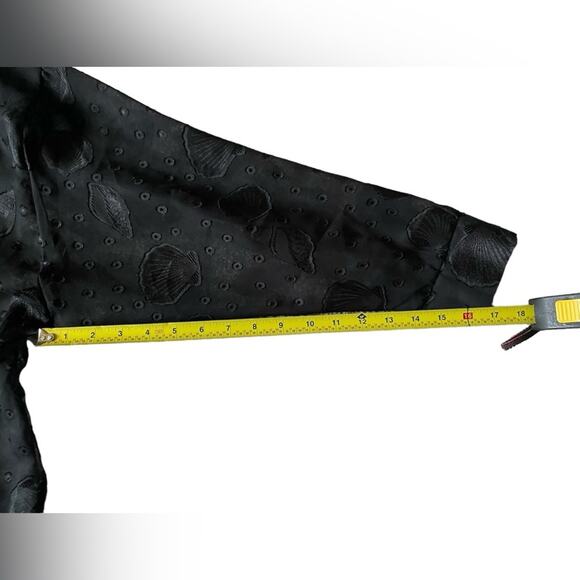 Le Cove Sheer Seashell Women’s/Teen Shirt/Coverup Size XL Coastal Black Blouse - Picture 8 of 8